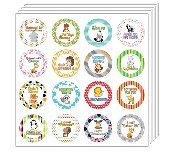 Creanoso Cute Toddler Rewards Stickers - Stocking Stuffers and Gift Set for Children