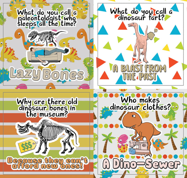 Creanoso Funny Dinosaurs Humor Stickers - Humorous Gift Set