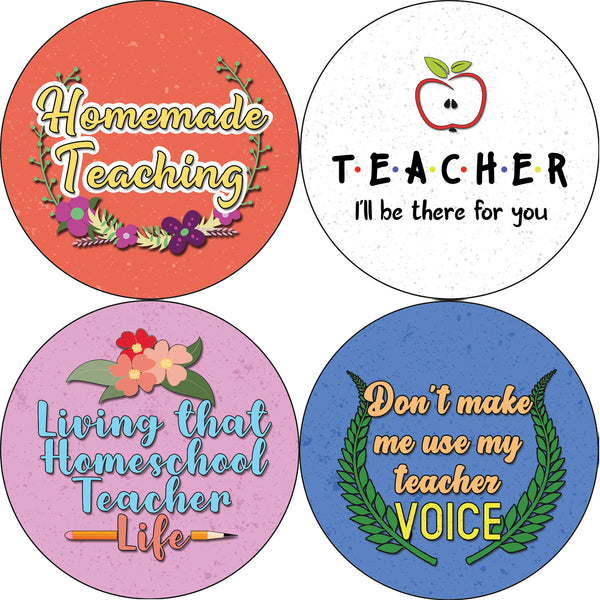 Creanoso Funny Homeschool Teacher Stickers (20-Sheet) - Premium Quality Stocking Stuffers Gift Ideas for Children, Teens, & Adults - Corporate Giveaways & Party Favors
