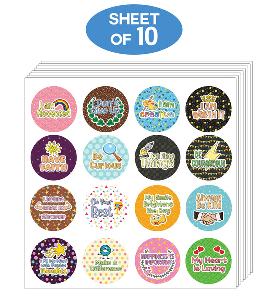 Creanoso Confetti Positive Sayings Series 2 (10-Sheet) - Classroom Reward Incentives for Students and Children - Stocking Stuffers Party Favors & Giveaways for Teens & Adults