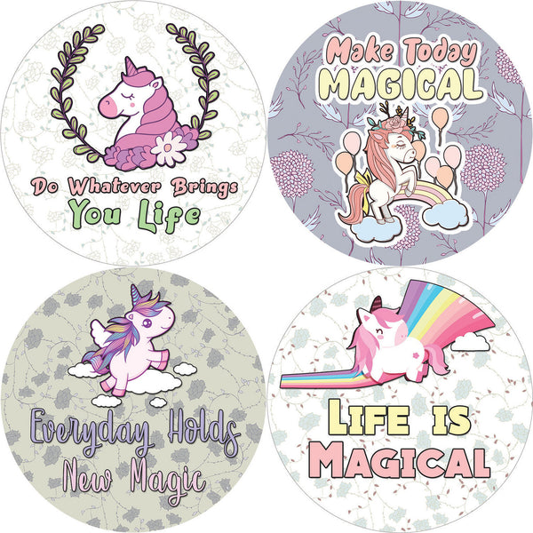 Creanoso Unicorn Stickers Series 3 - Magical (5-Sheet) - Stocking Stuffers Premium Quality Gift Ideas for Children, Teens, & Adults - Corporate Giveaways & Party Favors