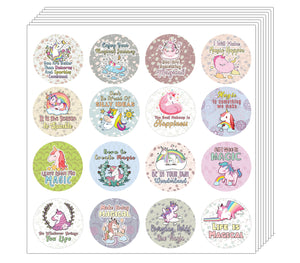 Creanoso Unicorn Stickers Series 3 - Magical (10-Sheet) - Classroom Reward Incentives for Students and Children - Stocking Stuffers Party Favors & Giveaways for Teens & Adults