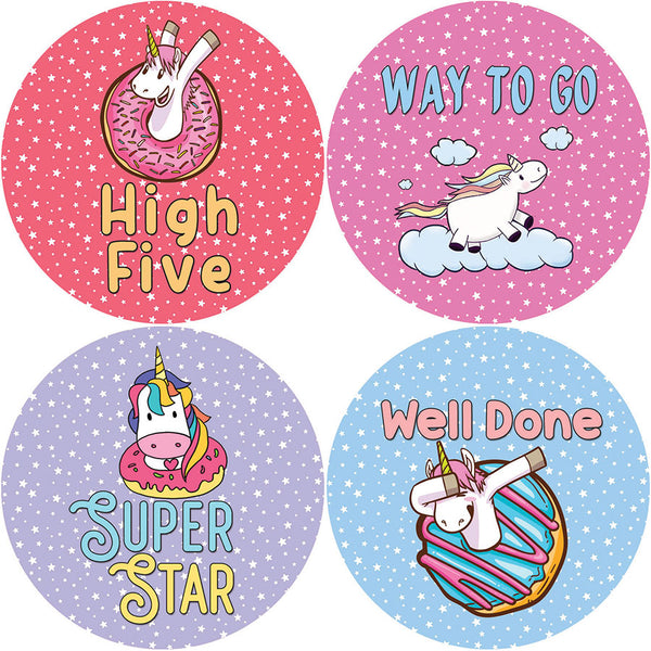 Creanoso Unicorn Stickers Series 4 - Classroom Rewards (20-Sheet) - Premium Quality Gift Ideas for Children, Teens, & Adults for All Occasions - Stocking Stuffers Party Favor & Giveaways