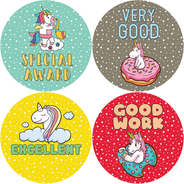 Creanoso Unicorn Stickers Series 4 - Classroom Rewards (5-Sheet) - Stocking Stuffers Premium Quality Gift Ideas for Children, Teens, & Adults - Corporate Giveaways & Party Favors