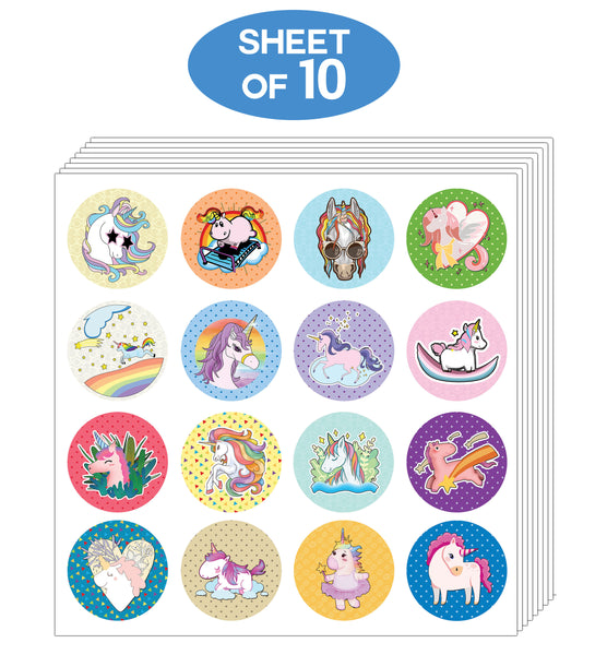 Creanoso Unicorn Stickers Series 5 - Just Unicorn (10-Sheet) - Classroom Reward Incentives for Students and Children - Stocking Stuffers Party Favors & Giveaways for Teens & Adults