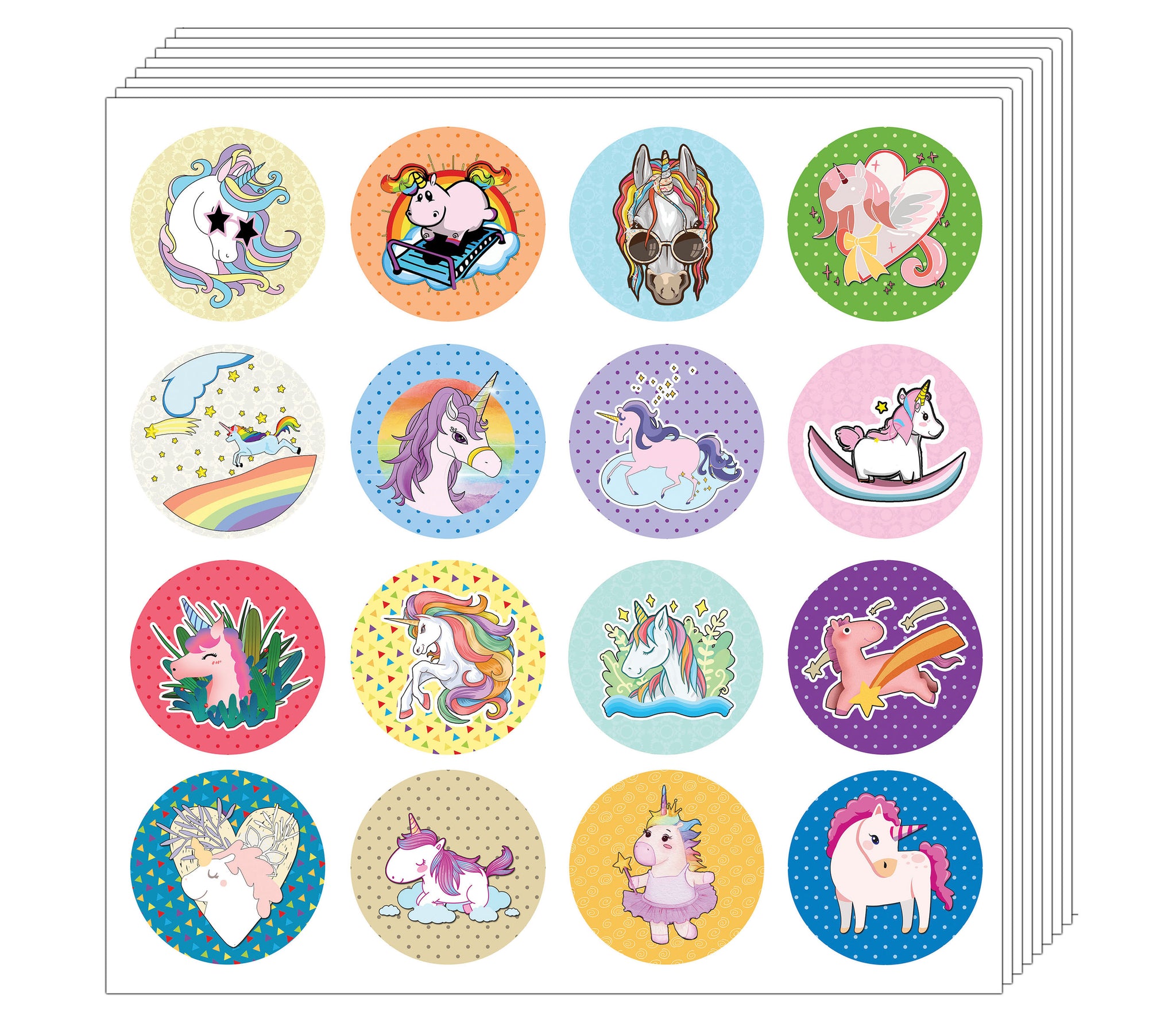 Creanoso Unicorn Stickers Series 5 - Just Unicorn (10-Sheet) - Classroom Reward Incentives for Students and Children - Stocking Stuffers Party Favors & Giveaways for Teens & Adults