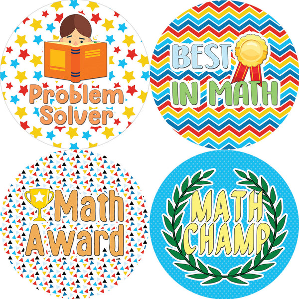 Creanoso Maths Award Stickers (20-Sheet) - Premium Quality Gift Ideas for Children, Teens, & Adults for All Occasions - Stocking Stuffers Party Favor & Giveaways