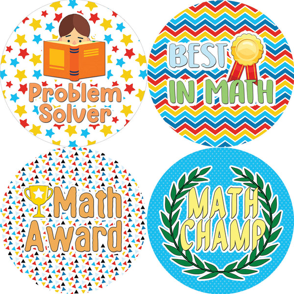 Creanoso Maths Award Stickers (10-Sheet) - Classroom Reward Incentives for Students and Children - Stocking Stuffers Party Favors & Giveaways for Teens & Adults