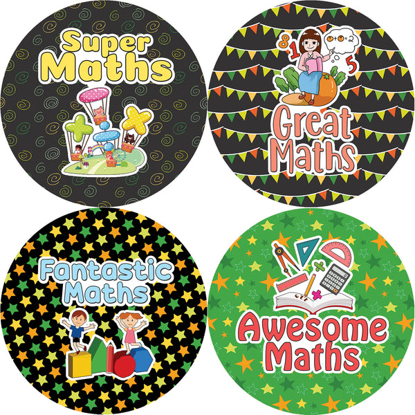 Creanoso Maths Award Stickers (20-Sheet) - Premium Quality Gift Ideas for Children, Teens, & Adults for All Occasions - Stocking Stuffers Party Favor & Giveaways