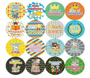 Creanoso Maths Award Stickers (20-Sheet) - Premium Quality Gift Ideas for Children, Teens, & Adults for All Occasions - Stocking Stuffers Party Favor & Giveaways
