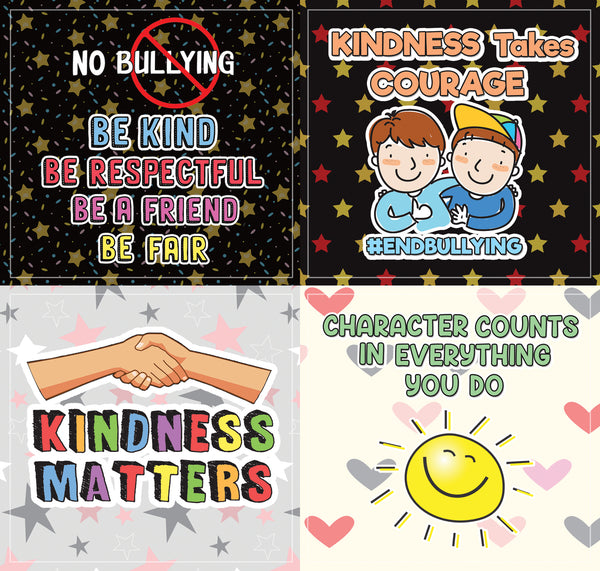 Creanoso Anti-Bullying Stickers Series 2 (20-Sheet) - Premium Quality Gift Ideas for Children, Teens, & Adults for All Occasions - Stocking Stuffers Party Favor & Giveaways
