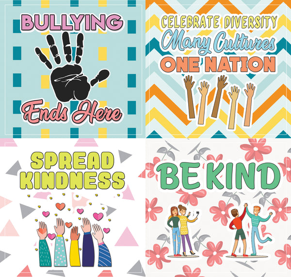 Creanoso Anti-Bullying Stickers Series 2 (20-Sheet) - Premium Quality Gift Ideas for Children, Teens, & Adults for All Occasions - Stocking Stuffers Party Favor & Giveaways