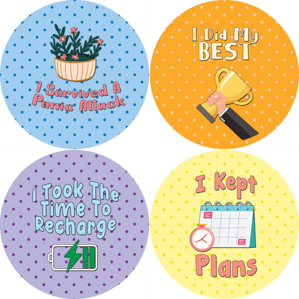 Creanoso Anxiety Rewards Stickers (20-Sheet) - Premium Quality Gift Ideas for Children, Teens, & Adults for All Occasions - Stocking Stuffers Party Favor & Giveaways