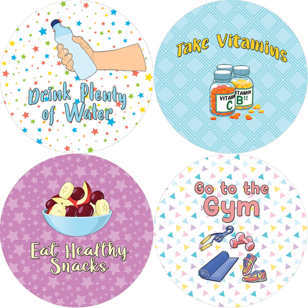 Health and Wellness Stickers (20-Sheet)