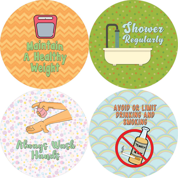 Health and Wellness Stickers (20-Sheet)