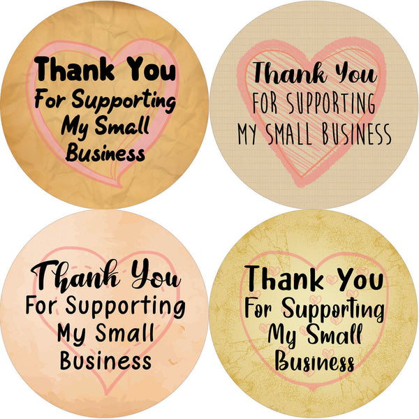 Small Business Thank You Stickers Series 1 (10-Sheet)