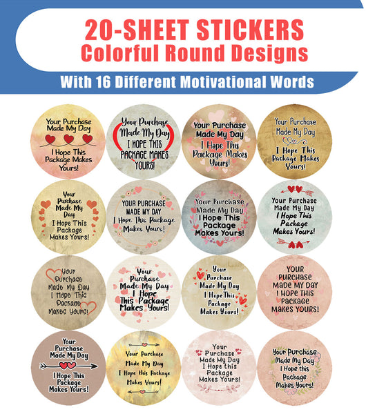 Small Business Thank You Stickers Series 2 (20-Sheet)