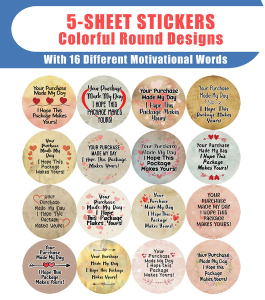 Small Business Thank You Stickers Series 2 (5-Sheet)