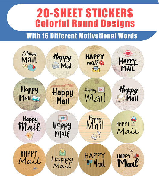 Happy Mail Stickers (20-Sheet)