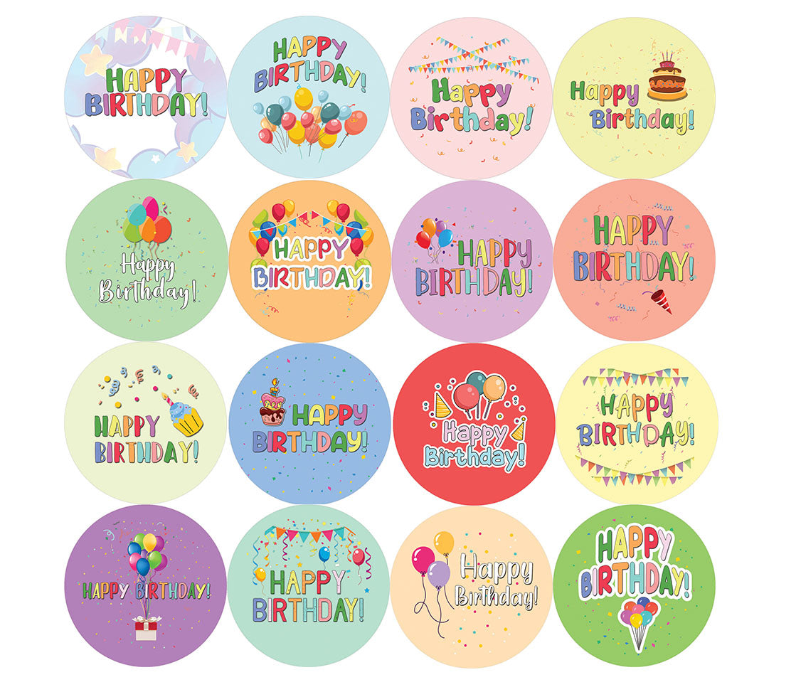 Happy Birthday Stickers (5-Sheet)
