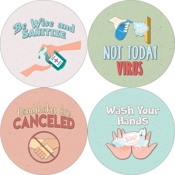 Friendly Quarantine Reminder Stickers (5 -Sheet)