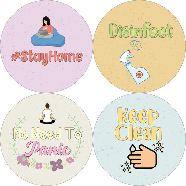 Friendly Quarantine Reminder Stickers (5 -Sheet)