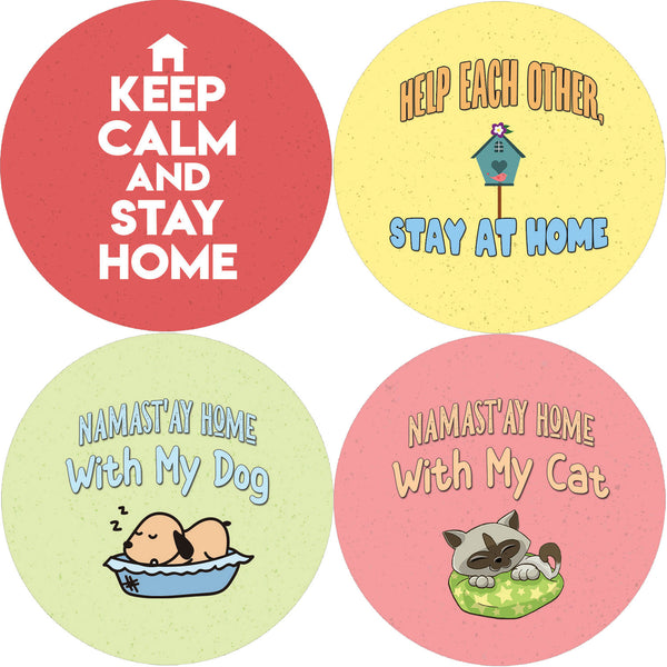 Stay at Home Reminder Stickers (5-Sheet)