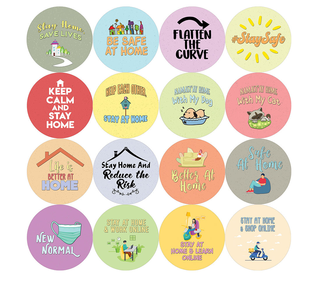 Stay at Home Reminder Stickers (20-Sheet)