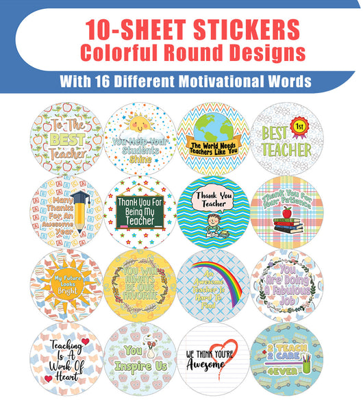 Teacher Appreciation Stickers (10-sheet)
