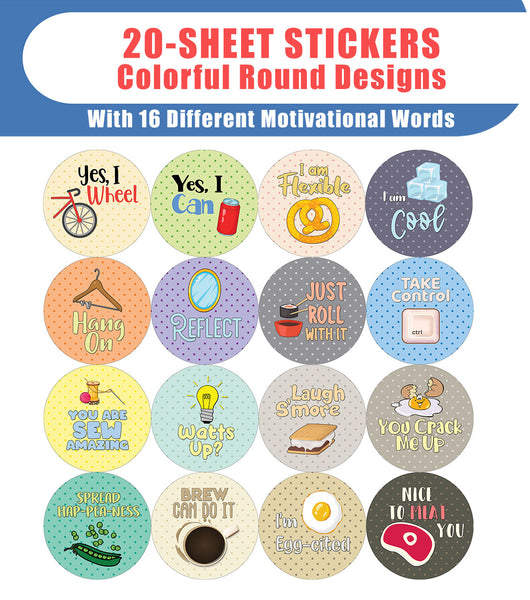 Inspiring Puns Stickers (20-Sheet)