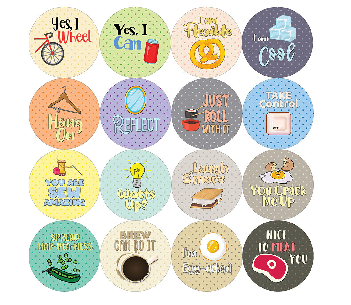 Inspiring Puns Stickers (20-Sheet)