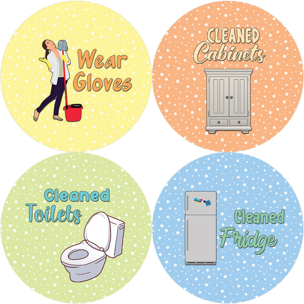 Creanoso Cleaning Duty Rewards Stickers (10-Sheet) - Reward Incentives for Students and Children - Stocking Stuffers Party Favors & Giveaways for Teens & Adults