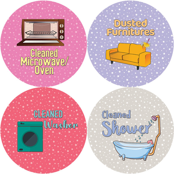 Creanoso Cleaning Duty Rewards Stickers (5-Sheet) - Stocking Stuffers Premium Quality Gift Ideas for Children, Teens, & Adults - Corporate Giveaways & Party Favors