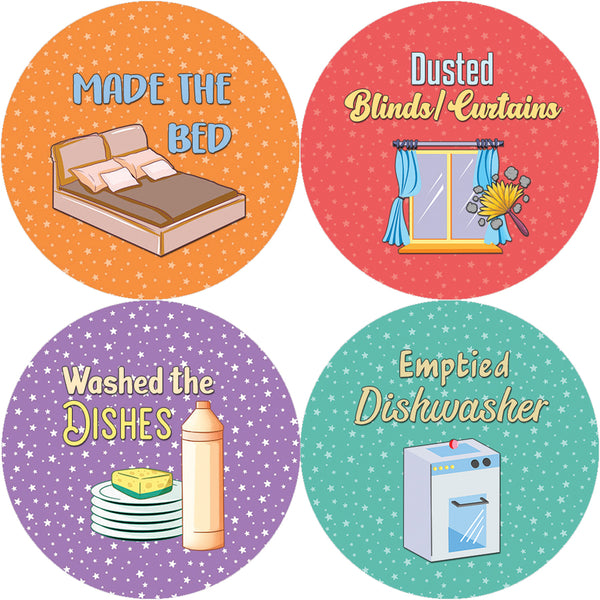Creanoso Cleaning Duty Rewards Stickers (10-Sheet) - Reward Incentives for Students and Children - Stocking Stuffers Party Favors & Giveaways for Teens & Adults