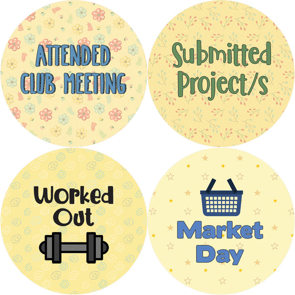 Creanoso Productive Diary Stickers (5-Set) -Stocking Stuffers Premium Quality Gift Ideas for Children, Teens, & Adults - Corporate Giveaways & Party Favors