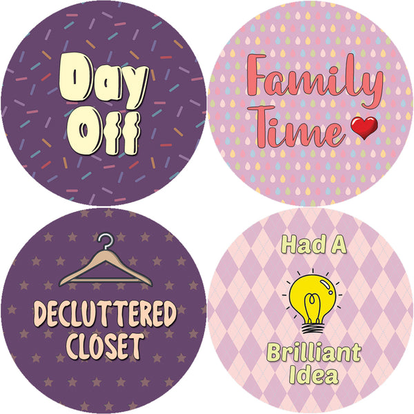 Creanoso Productive Diary Stickers (20-Set) - Premium Quality Gift Ideas for Children, Teens, & Adults for All Occasions - Stocking Stuffers Party Favor & Giveaways