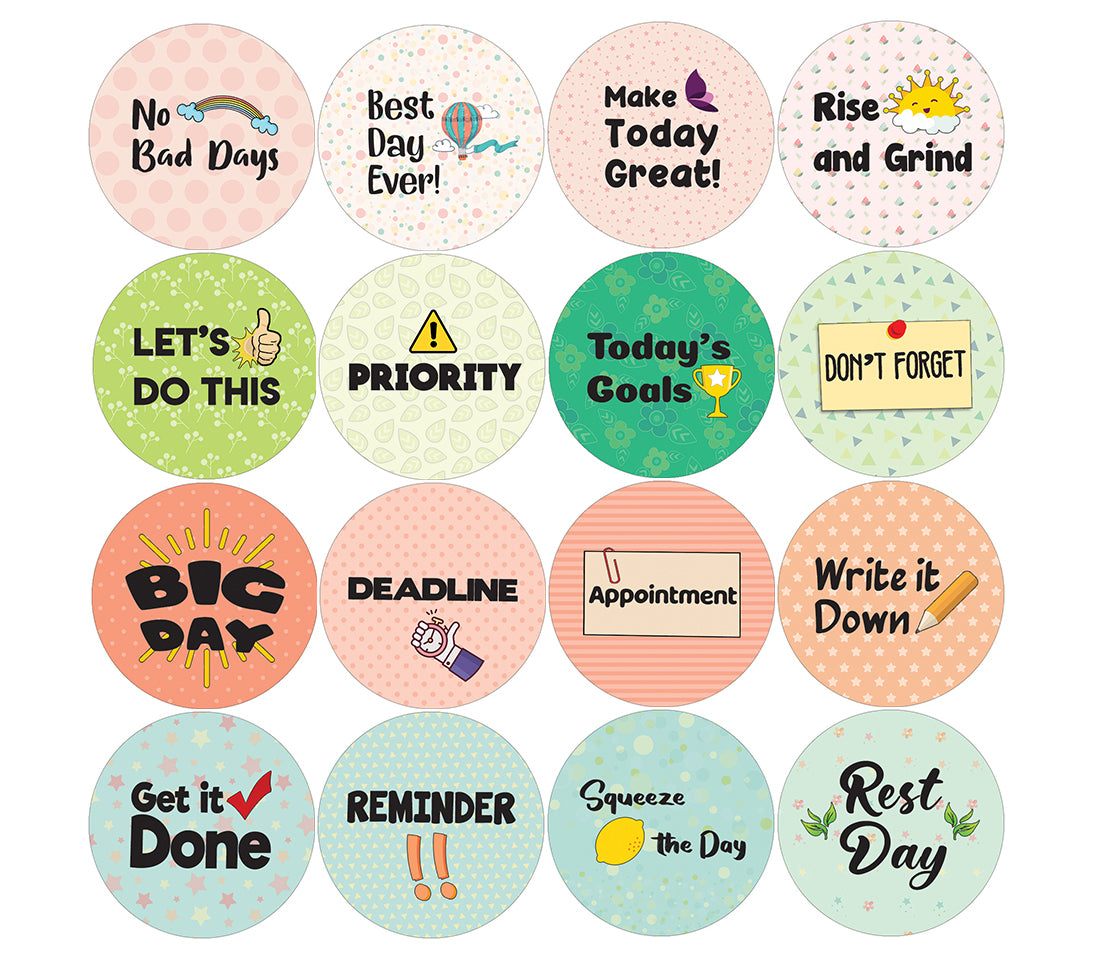 Creanoso Daily Planner Productivity Stickers (10-Set) - Reward Incentives for Students and Children - Stocking Stuffers Party Favors & Giveaways for Teens & Adults