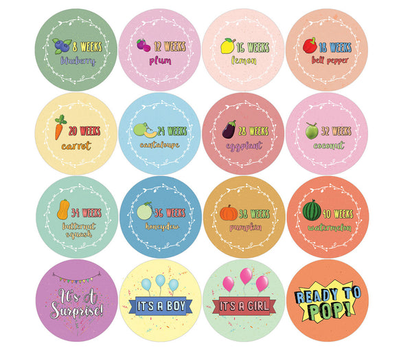 Creanoso Pregnancy Tracker Stickers (10-Set) - Reward Incentives for Husband and Wives - Stocking Stuffers Party Favors & Giveaways for Mothers & Adults