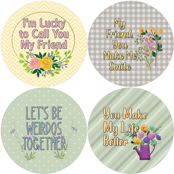 Creanoso Friend Acknowledgement Stickers (10-Sheet) - Classroom Reward Incentives for Students and Children - Stocking Stuffers Party Favors & Giveaways for Teens & Adults