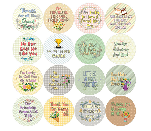 Creanoso Friend Acknowledgement Stickers (10-Sheet) - Classroom Reward Incentives for Students and Children - Stocking Stuffers Party Favors & Giveaways for Teens & Adults