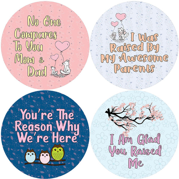 Creanoso Parents Appreciation Stickers (20-Sheet) - Premium Quality Gift Ideas for Children, Teens, & Adults for All Occasions - Stocking Stuffers Party Favor & Giveaways