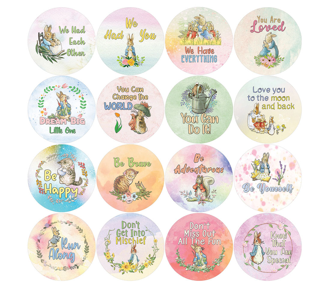 Creanoso Peter Rabbit Stickers (10-Sheet) - Classroom Reward Incentives for Students and Children - Stocking Stuffers Party Favors & Giveaways for Teens & Adults
