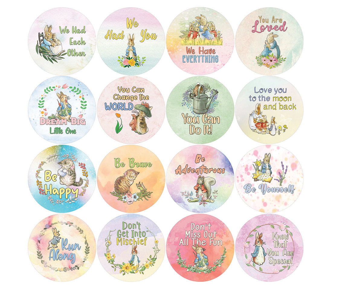 Creanoso Peter Rabbit Stickers (5-Sheet) - Stocking Stuffers Premium Quality Gift Ideas for Children, Teens, & Adults - Corporate Giveaways & Party Favors