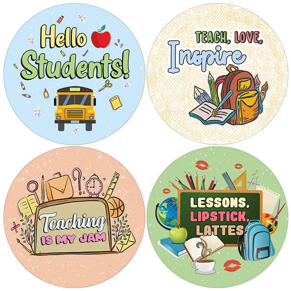 Teacher Sentiments Stickers (10 Sets X 16 Designs)