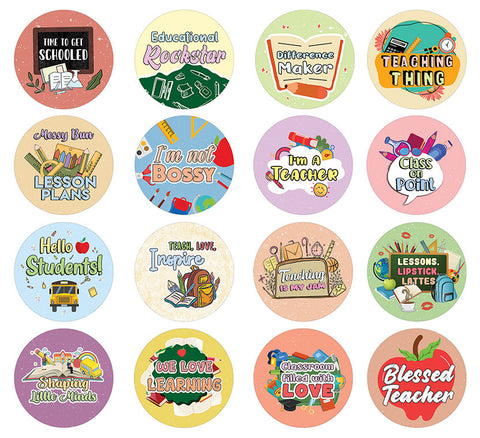 Teacher Sentiments Stickers (10 Sets X 16 Designs)