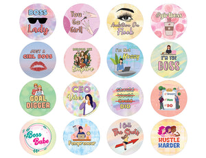 Girl Boss Stickers (20 Sets X 16 Designs)
