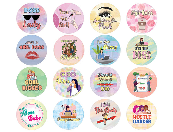 Girl Boss Stickers (20 Sets X 16 Designs)