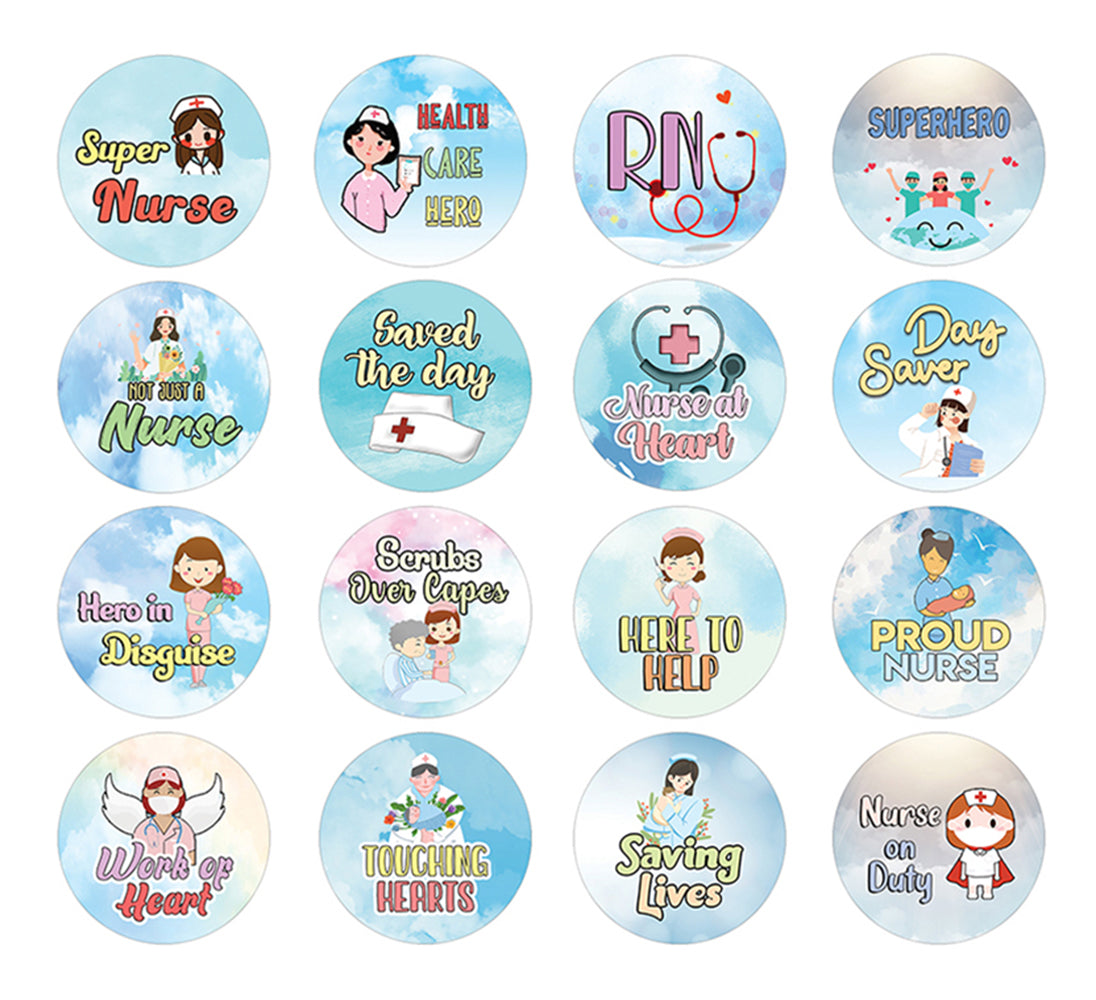 Nurses Health Care Hero Stickers (20 Set X 16 Designs)