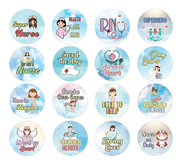 Nurses Health Care Hero Stickers (20 Set X 16 Designs)