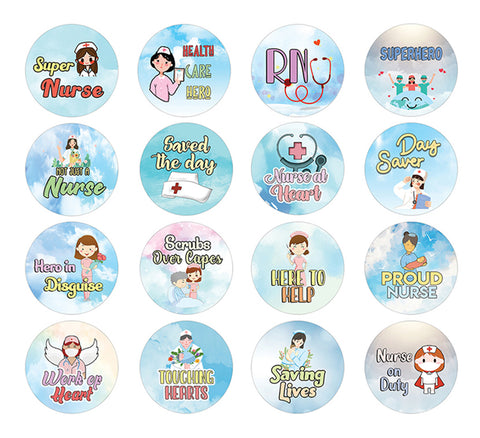 Nurses Health Care Hero Stickers (20 Set X 16 Designs)